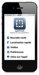 optiVisit sur iPhone 4S